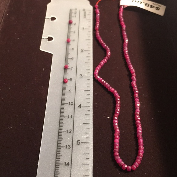 13” strand of Faceted RUBY gemstone Beads 2.0-3 mm for Jewelry making - Picture 4 of 8